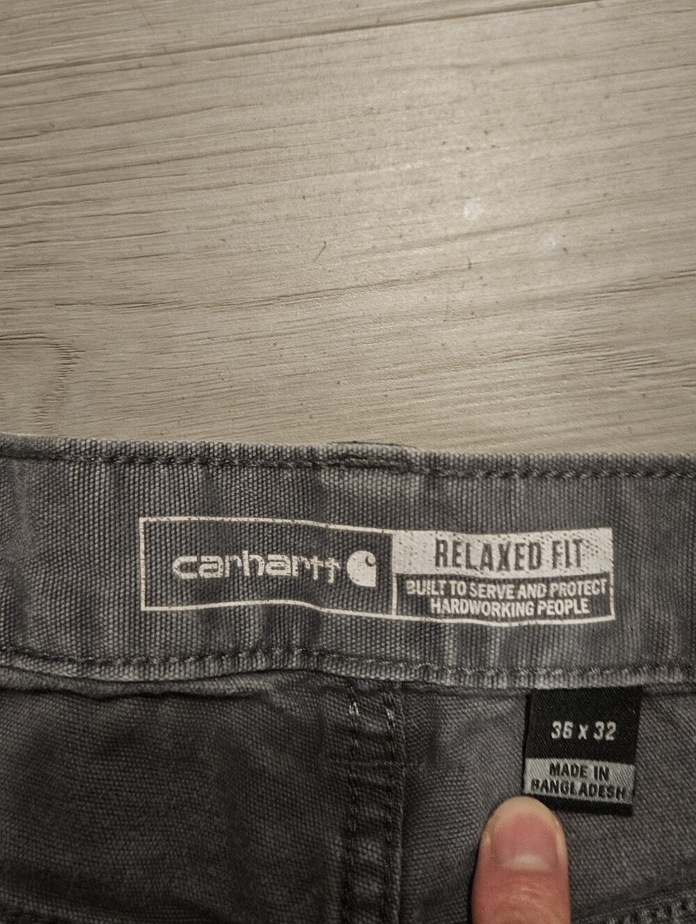Carhartt Men's Relaxed Fit Charcoal Gray Jeans